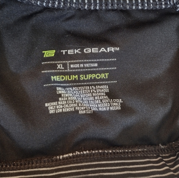 Tek Gear Black and Gray Striped Sports Bra - Picture 11 of 11